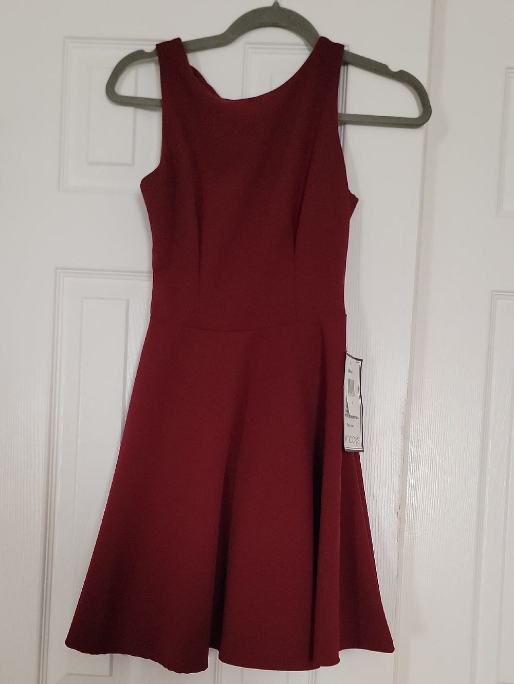 B Darlin Sleeveless Wine Red Fit & Flare Mini Dress NWT